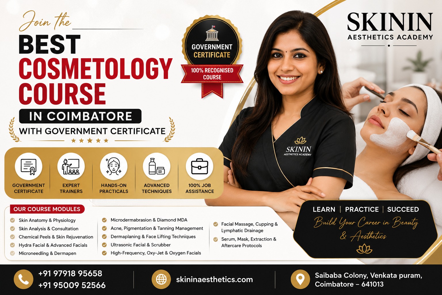 Best Cosmetology Course in Coimbatore with Government Certificate